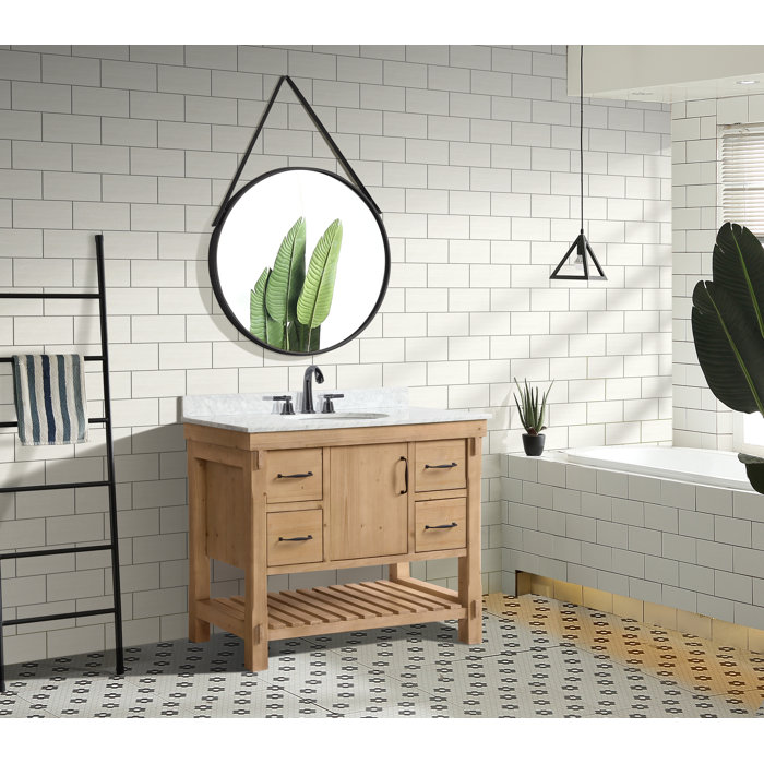 Three Posts™ Kordell 42 Single Bathroom Vanity With Carrara Marble Top And Reviews Wayfair
